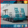 Heavy duty 60 ton low flatbed semi trailer/ low bed truck trailerfor excavator transportation for sale from China factory